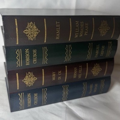 Decorative Faux Book Storage Box Hinged Lid Wood 9x6x3 Hamlet Set