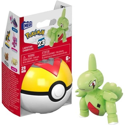 Neu Mega Construx Pokemon Larvitar Poke Ball Building Set