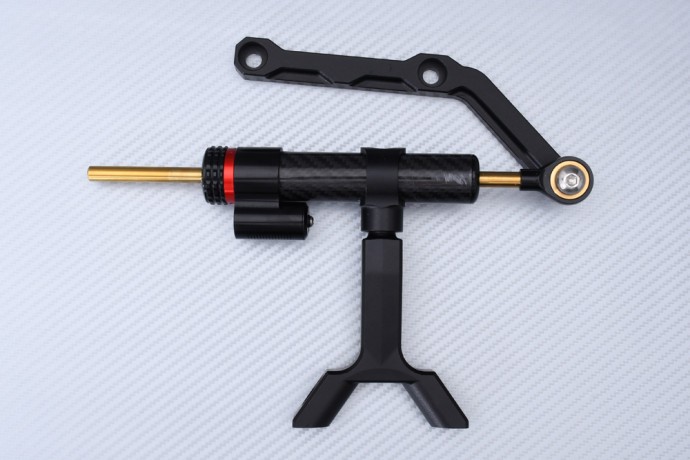 Amortisseur de direction réglable carbone et fixation usinée pour Triumph Street Triple 660S