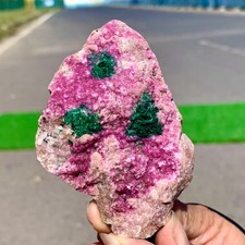 122G Natural Cobalto Calcite graininess Crystal Mineral specimen Healing-Congo