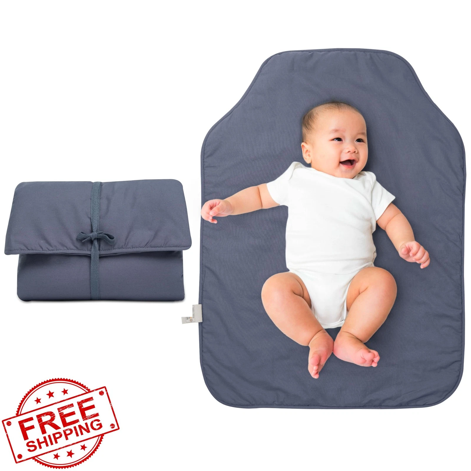 Natemia Portable Diaper Changing Pad Folkstone Grey