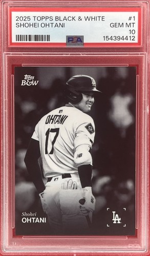 SHOHEI OHTANI PSA 10 - 2025 Topps Black & White B&W #1