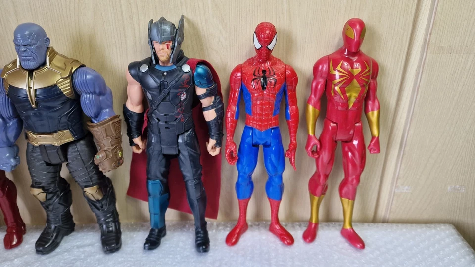 6 X Marvel Figures 12" Spiderman Thor Thanos Iron Man Captain America Titan Hero — 第 4/4 张图片