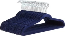 50 PCS Slim, Velvet, Non-Slip Suit Clothes Hangers for Keeping Shirts & Blazer