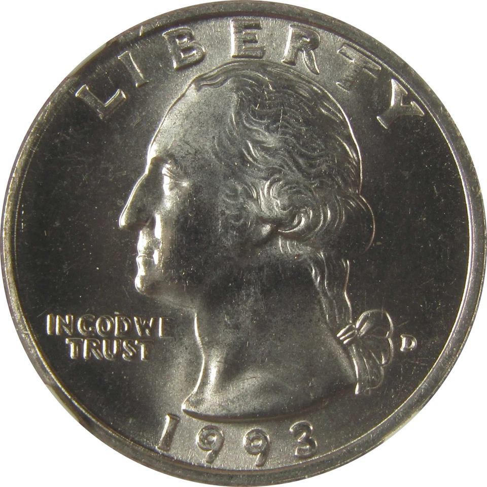 1993 D Washington Quarter MS 67 NGC Clad Error Label SKU:I20539 - Image 3 of 4