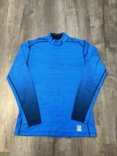 Nike Hyperwarm Nike Pro Combat Fitted Blue Turtle Neck MD Fleece Lined B127