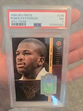 RUBEN PATTERSON 1998-99 SPX FINITE SPECTRUM ROOKIE CARD RC #D 11/25 PSA 7 LAKERS. rookie card picture
