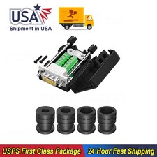 DB9 Solderless Connector Male RS232 D-SUB Serial to 9pin Port Terminal w/ Case