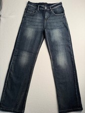 Girls Silver Jeans Co. Blue Garret Denim Jeans Size 14 with Gold Stitching