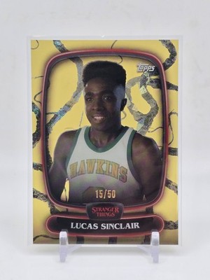 Lucas Sinclair 2025 Topps Stranger Things High Tek Psychic Gold Vines 15/50