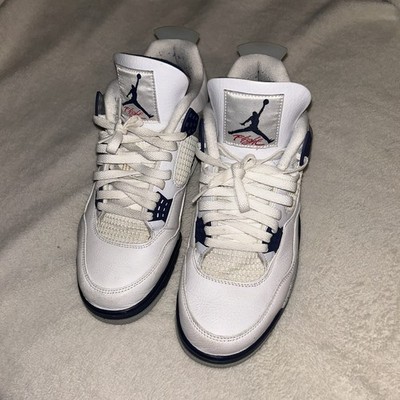 Nike Air Jordan 4 Retro Midnight Navy Size 10 White Blue Grey DH6927-140 NO BOX!