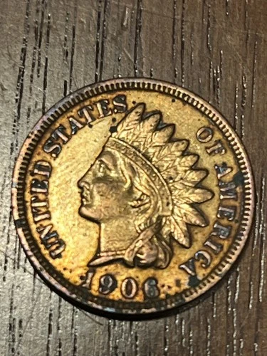 1906 Indian Head Cent Coin Au Details Value $19. Free Shipping No Reserve