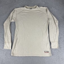 XGO Shirt Mens Small Brown Thermal Base Layer Long Sleeve Acclimate Dry USA Made
