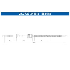 2x Handbremsseil hinten für Audi A1 GBH City GBA | 584497