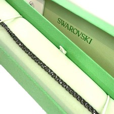 Image of Swarovski Subtle Crystal Tennis Bracelet Grey Rhodium Plated 5514655 New in Box
