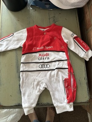 Audi Ultra White Baby All In One Piece 3 Months w/Snap Closure