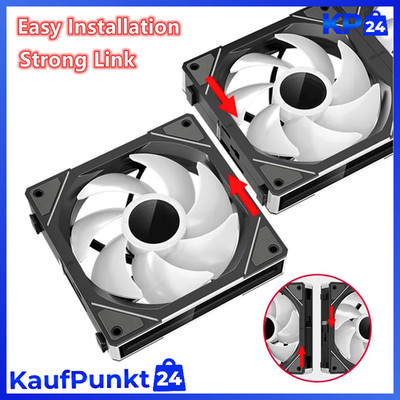 RGB PC Lüfter 3er-Pack 120 mm Reverse Flow Infinity Mirror Schwarz