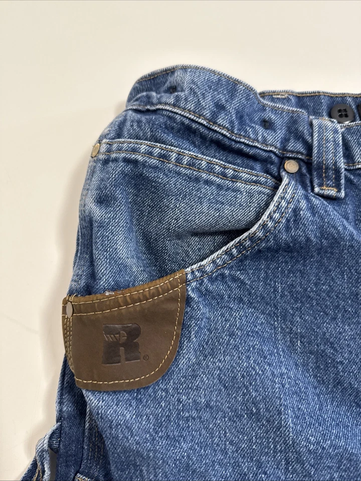 Pantalones de mezclilla Wrangler Riggs ropa de trabajo para hombre 36X34 doble rodilla utilitarios de carpintero Foto 4 de 4