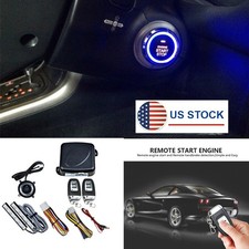 8x Car Alarm System Keyless Entry Engine Start Push Button Remote Starter Kit