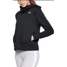 Under Armour Loose Black Pullover Sweatshirt Hoodie Women S Cowl Funnel Neck