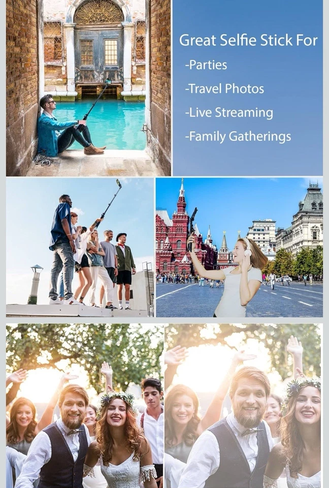 Fugetek 51" Professional Selfie Stick Tripod - Black - NIB - Image 2 of 4