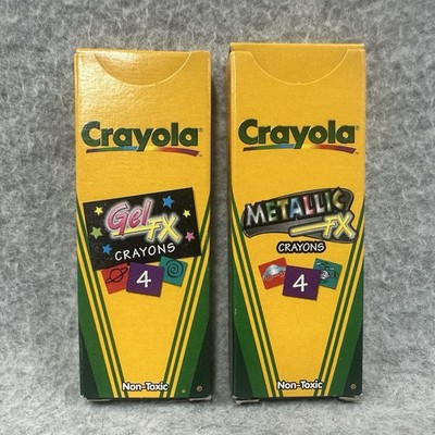 Vintage Crayola Gel FX & Metallic FX Crayons Mix Of Colors Lot Of 16 Crayons