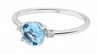 GENUINE 0.94 Cts AQUAMARINE & DIAMOND RING SOLID 10K WHITE GOLD - Free Appraisal — photo 5
