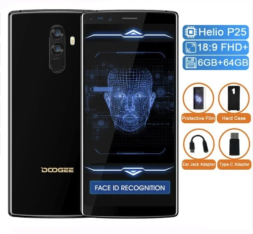 Smartphone Doogee Mix 2 64 Go 6 Go Android double SIM débloqué quad cœur noir - Photo 1/4