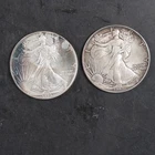 2 American Silver Eagles 1992 1993 1 oz .999 Fine Silver BU Walking Liberty Lot
