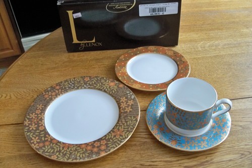 Gilded Tapestry by Lenox Multicolor Gold Trim 4 Piece Place Setting Plate - 第 1/5 張圖片