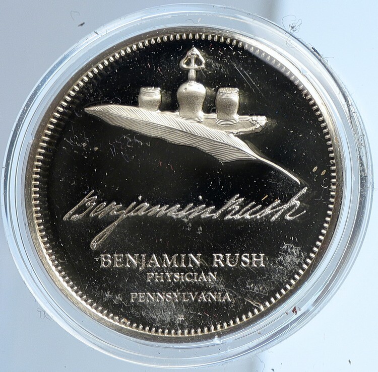 ミッチ品 ドラム缶remake3BOX！シルバー＆ブラック 1973 US USA FM Benjamin Rush BICENTENNIAL COUNCIL Old Proof Silver