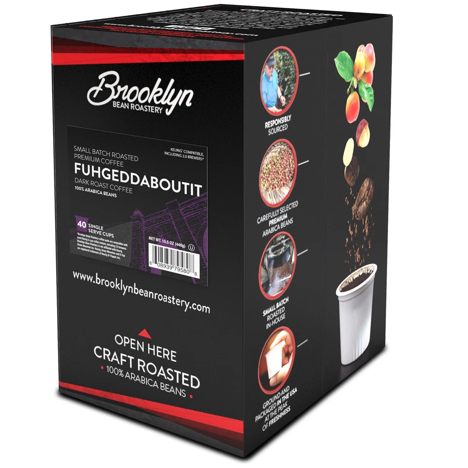 Brooklyn Bean Roastery,Dark Roast Coffee Pods,2.0 Keurig,Fuhgeddaboutit,40 Count - Image 2 of 4