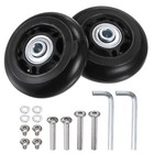 Ersatzkofferrollen 64x24mm inklusive 2 PU-Lagerrollen & Unterlegscheiben