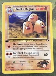 Brock's Dugtrio 22/132 Gym Challenge 1st Edition Rare