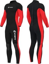 Mens Wetsuit Size XS Men's Full Wetsuit Red Black 3 mm Chyfbu NEW Cold Water