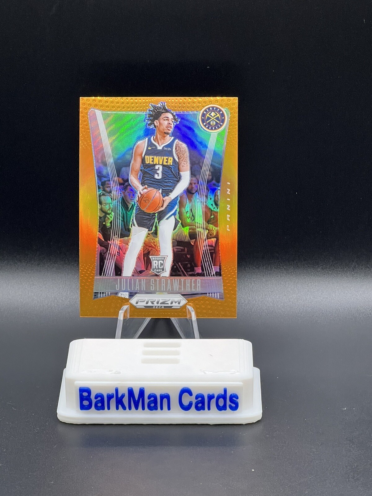 2023-24 Panini Prizm Deca Orange Prizm #298 Julian Strawther 43/49 RC Nuggets