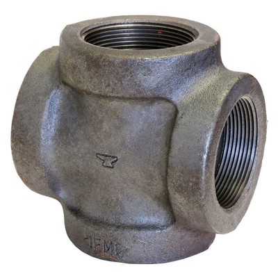 ANVIL 0300108701 Cross, Cast Iron, 1/2 in Pipe Size,FNPT 4KVN2