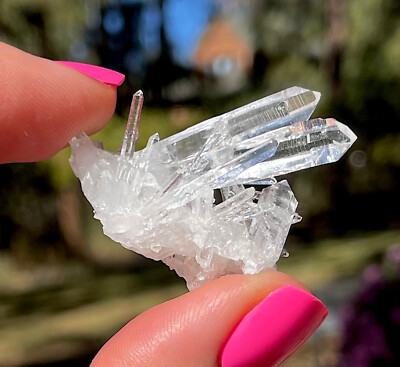 Quartz Clear Optical Needle Quartz Cluster Santander Colombia 3.8 Centimeters :)