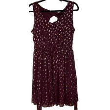 by & by Mini Fit & Flare Sundress w/Lining Geometric Polyester Women Size L