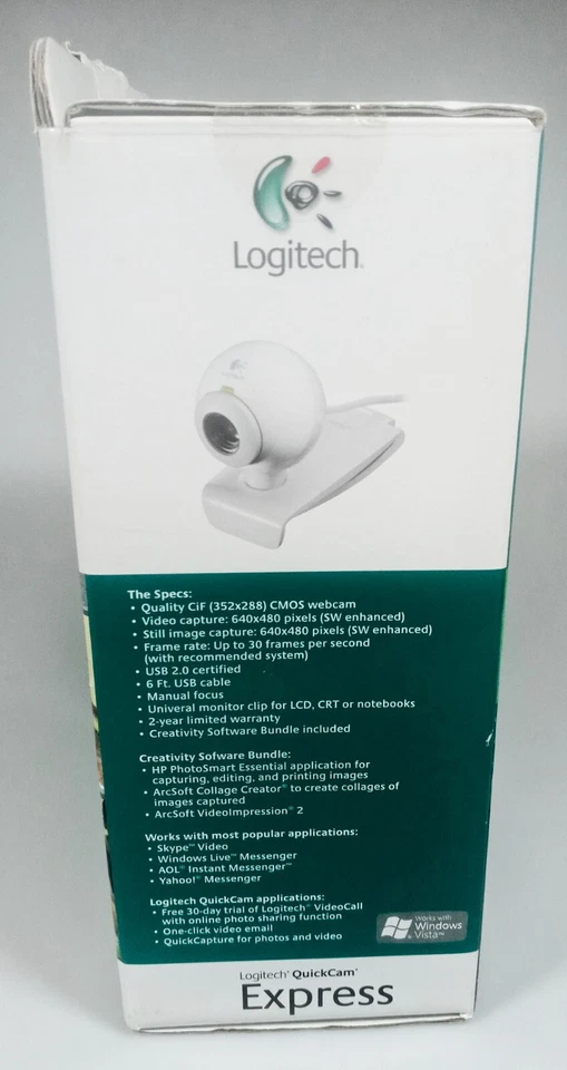 Logitech QuickCam Connect USB Video Camera Microphone software NEW 640x480 - Image 4 of 4