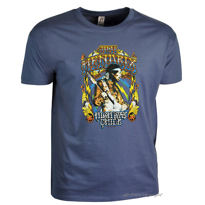 T-Shirt Jimi Hendrix Festival Rockshirt Retro 70s Style Designer  *2096 denim