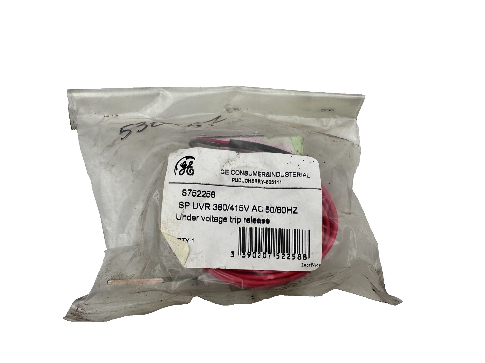 Déclencheur UVR 380/415VAC GE S752258 Protection Contre Chute de Tension