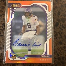 2022 Panini Absolute - Rookies Orange Auto  #184 Lewis Cine (RC) 1/50
