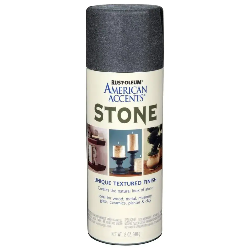 Rust-Oleum 7992830-6PK Stone Creations Spray Paint, 12 oz, Gray Stone, 6 Pack