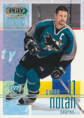 2001-02 UD Playmakers #81 OWEN NOLAN - San Jose Sharks