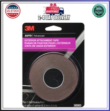 3M Exterior Attachment Tape, Ideal for Moldings, Emblems and Trim, 1/4 in width