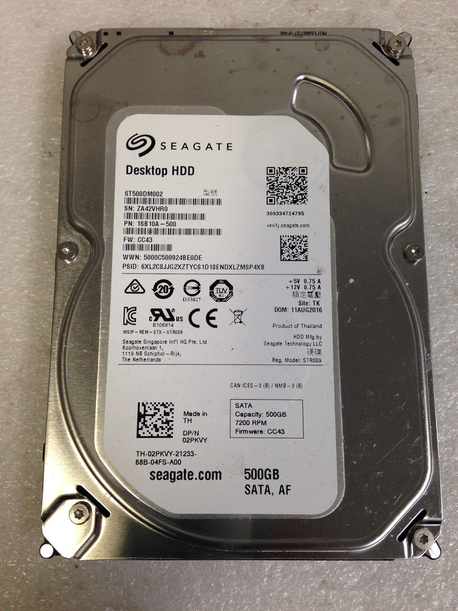 Seagate ST500DM002 P/N 1SB10A-500 , 02PKVY SATA 500GB ,3.5 Seagate ST500DM002 P/N 1SB10A-500 , 02PKVY SATA 500GB ,3.5