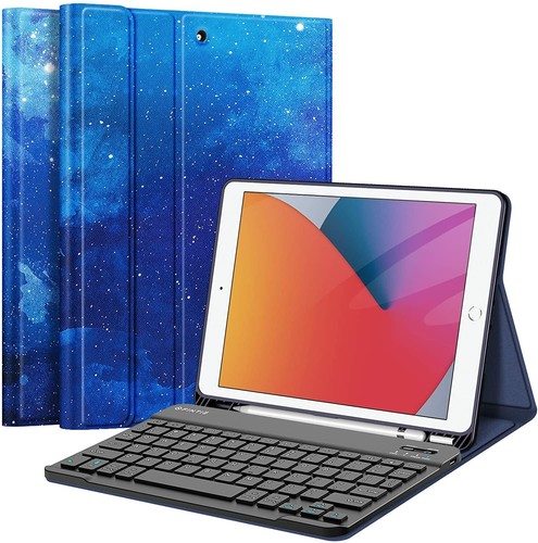 Keyboard Case for iPad 10.2" 9th 8th /Air 5th 10.9 w Wireless Bluetooth Keyboard - Picture 33 of 41