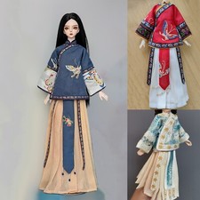 1/3 1/4 1/6 SD BJD Outfit Archaic Top Skirt Embroidered Ancient Chinese Hanfu