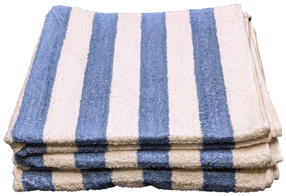 3 - Отель и спа бассейн пляж кабана полотенца 100% кольцо прядильный хлопок синий/белый полоски - Изображение 3 из 4